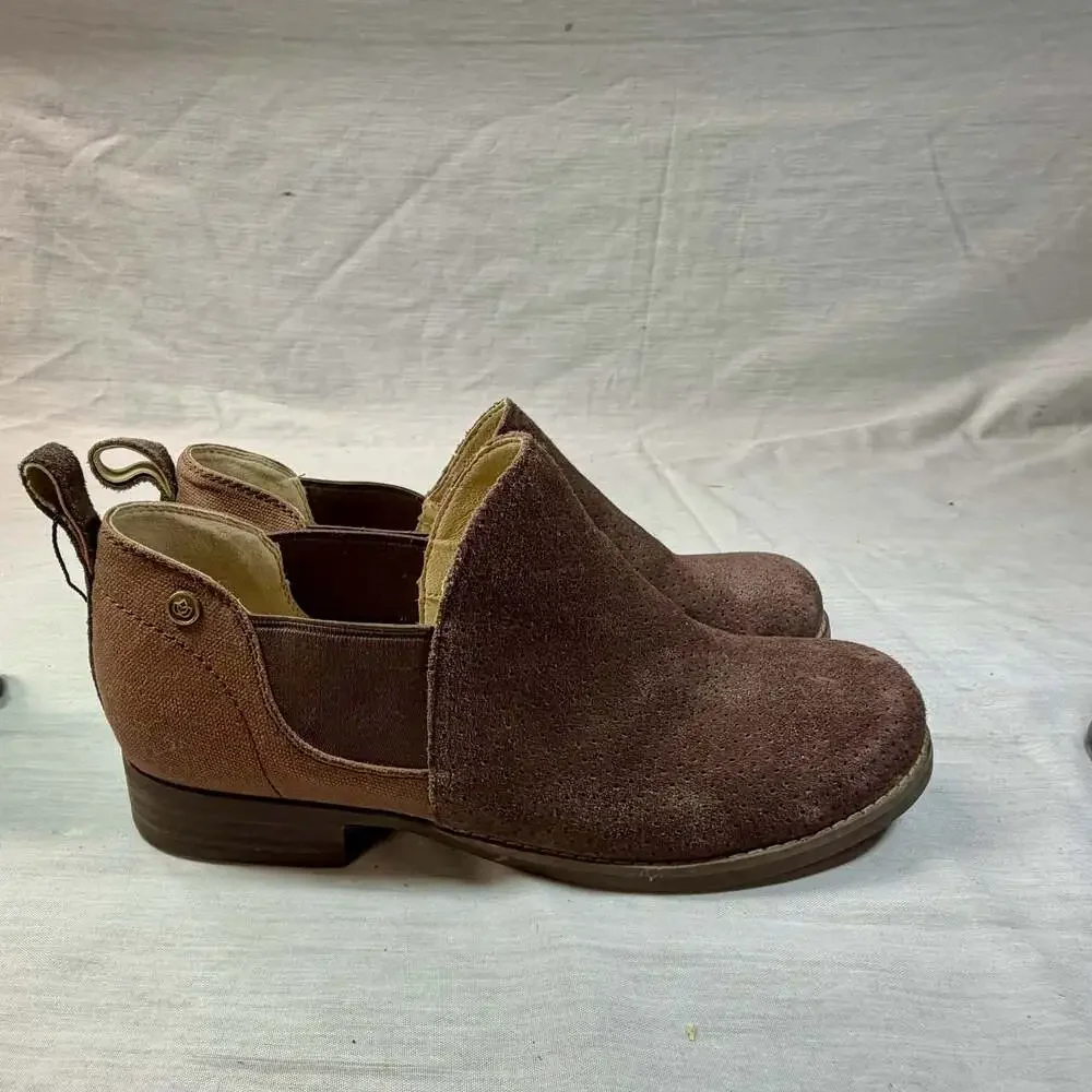 Spenco Wolfridge Women's Suede Orthotic Shootie Ankle Boots French Roast Size 7